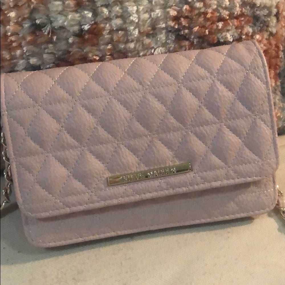 Steve Madden pink quilted purse